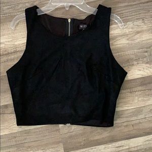 Velvet crop top